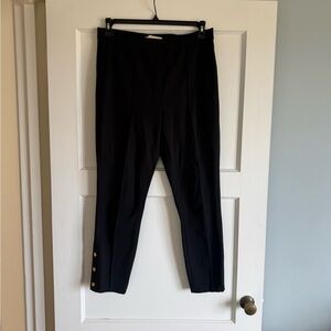 Tory Burch Black Pants with Gold Detail